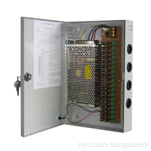 CCTV Power Supply with 9 Output Channel, 12V DC/8.5A Current, CCTV Adaptor